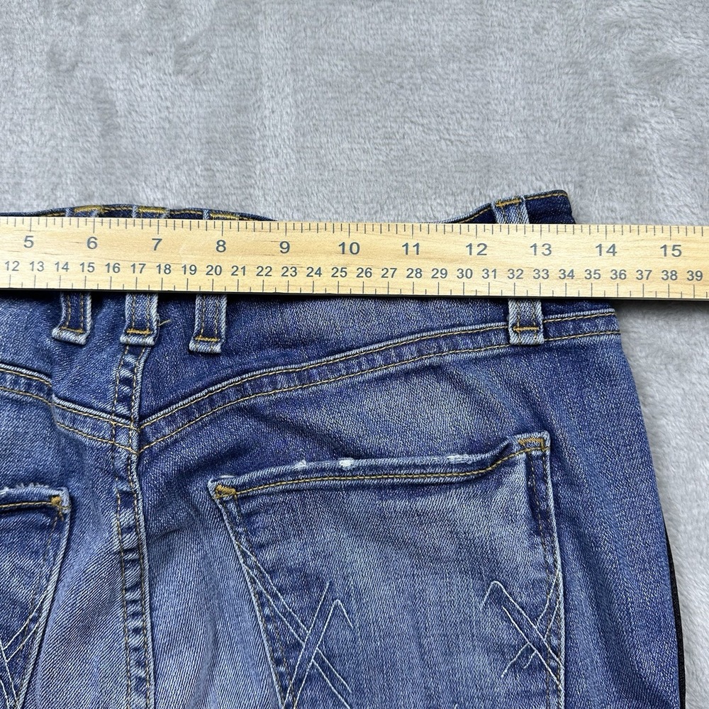 McGuire Denim Satin Tuxedo Stripe Jeans Women's 27 Modern Chic Skinny Black Trim - Picture 12 of 16